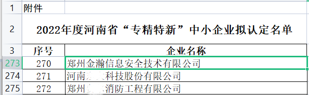 關于2022年度河南省“專精特新”中小企業(yè)擬認定名單-截圖