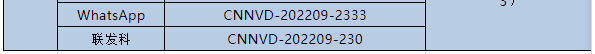 信息安全漏洞月報(bào)（2022年9月）表5.6